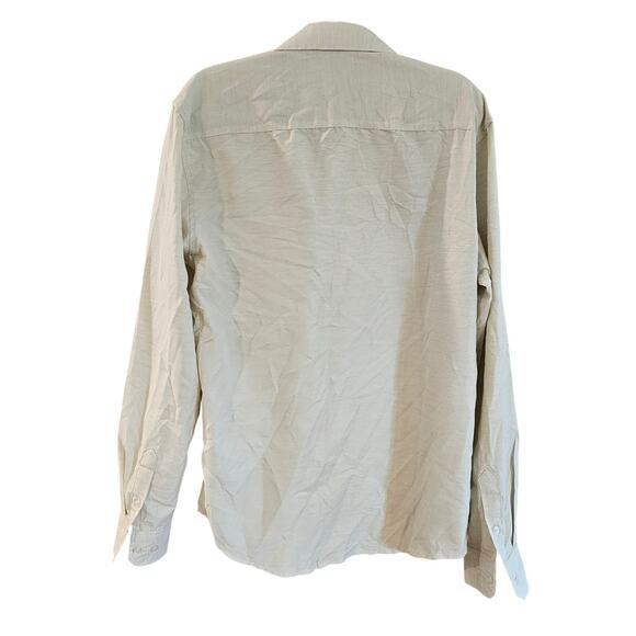 Craft + Flow Cream Woven Long Sleeve Button Up Office Work Dress Shirt Men’s S - Picture 5 of 8